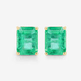 2.75 Carat Genuine Ethiopian Emerald 14K Yellow Gold Earrings