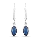 1.20 Carat Genuine Blue Sapphire 10K White Gold Earrings