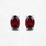 1.70 Carat Genuine Garnet .925 Sterling Silver Earrings