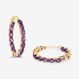 4.80 Carat Genuine Amethyst .925 Sterling Silver Earrings