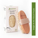 Ecowera Natural Horse Hair Body Brush for Smooth Skin