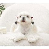 M-Pets Glam Heart Pet Hair Clip for Cats and Dogs Red