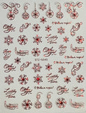 Christmas Nail Stickers  STZ-G045