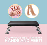 Leather Nail Hand Rest - Black