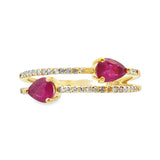 .62ct Ruby Diamond Ring 14KT Yellow Gold