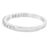 Natural .25ct Diamond Wedding Band Ring 14KT White Gold