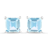2.50 Carat Genuine Blue Topaz .925 Sterling Silver Earrings