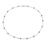 1.98 Carat Genuine Blue Sapphire .925 Sterling Silver Necklace
