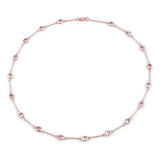 14K Rose Gold Plated 4.50 Carat Genuine Morganite .925 Sterling Silver Necklace