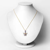 0.75 Carat Genuine Tanzanite and White Zircon .925 Sterling Silver Pendant
