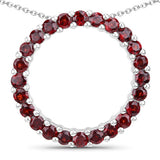 0.96 Carat Genuine Garnet .925 Sterling Silver Pendant