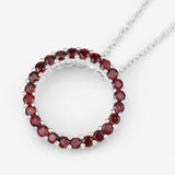 0.96 Carat Genuine Garnet .925 Sterling Silver Pendant