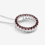 0.96 Carat Genuine Garnet .925 Sterling Silver Pendant