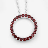 0.96 Carat Genuine Garnet .925 Sterling Silver Pendant