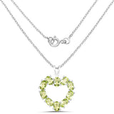 4.50 Carat Genuine Peridot .925 Sterling Silver Pendant
