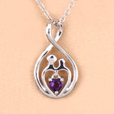 0.15 Carat Genuine Amethyst .925 Sterling Silver Pendant