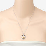 0.45 Carat Genuine Emerald .925 Sterling Silver Pendant