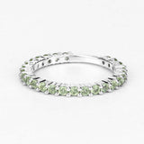 0.91 Carat Genuine Peridot .925 Sterling Silver Ring