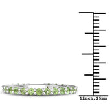 0.91 Carat Genuine Peridot .925 Sterling Silver Ring