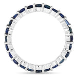1.63 Carat Genuine Blue Sapphire 14K White Gold Ring
