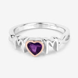 0.43 Carat Genuine Amethyst .925 Sterling Silver Ring