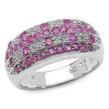 1.02 Carat Genuine Ruby .925 Sterling Silver Ring