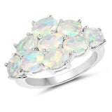 2.16 Carat Genuine Ethiopian Opal .925 Sterling Silver Ring