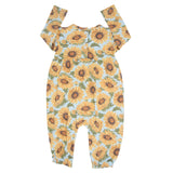Sammy's Sunflower Flutter Sleeve Romper