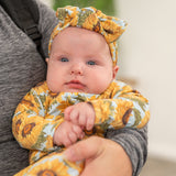 Sammy's Sunflower Zipper Footie