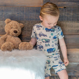 Trucks Diggers Construction  Summer Pajama Set
