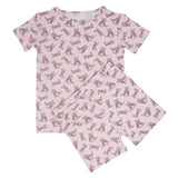 Cowhide Boots Bows Summer Pajama Set