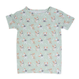 Mint Frenchie Puppy Summer Pajama Set
