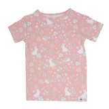 Pink Bunny Floral Summer Pajama Set