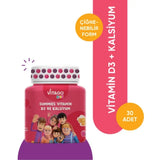 Vitago Kids Gummies Vitamin D3 & Calcium Supplement 30 Count