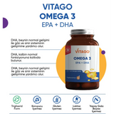 Vitago Premium Omega 3 Softgel Dietary Supplement 60 Count