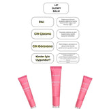 Wiwify Guava Glaze Lip Glowy Balm Hydrating Tinted Gloss 13 ml
