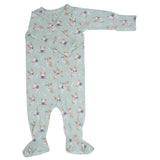 Mint Frenchie Puppy Zipper Footie