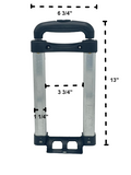 Delsey Retractable Luggage 5-Stage Pull Handle Silver Black 13" - Premium Pull Handles from Herdzco Supplies - Just $65.99! Shop now at Herdzco Supplies