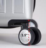 Delsey Titanium Luggage Black & Chrome Spinner Swivel Wheels - Premium Luggage Wheels from Herdzco Supplies - Just $25! Shop now at Herdzco Supplies