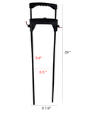 Retractable Luggage 2-Stage Pull Handle Black with Red Locking Latch - Premium Pull Handles from Herdzco Supplies - Just $38.99! Shop now at Herdzco Supplies