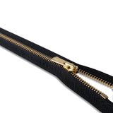 YKK Excella #5 Golden Brass Jacket Zipper - Premium Zippers from Herdzco Supplies - Just $26.99! Shop now at Herdzco Supplies